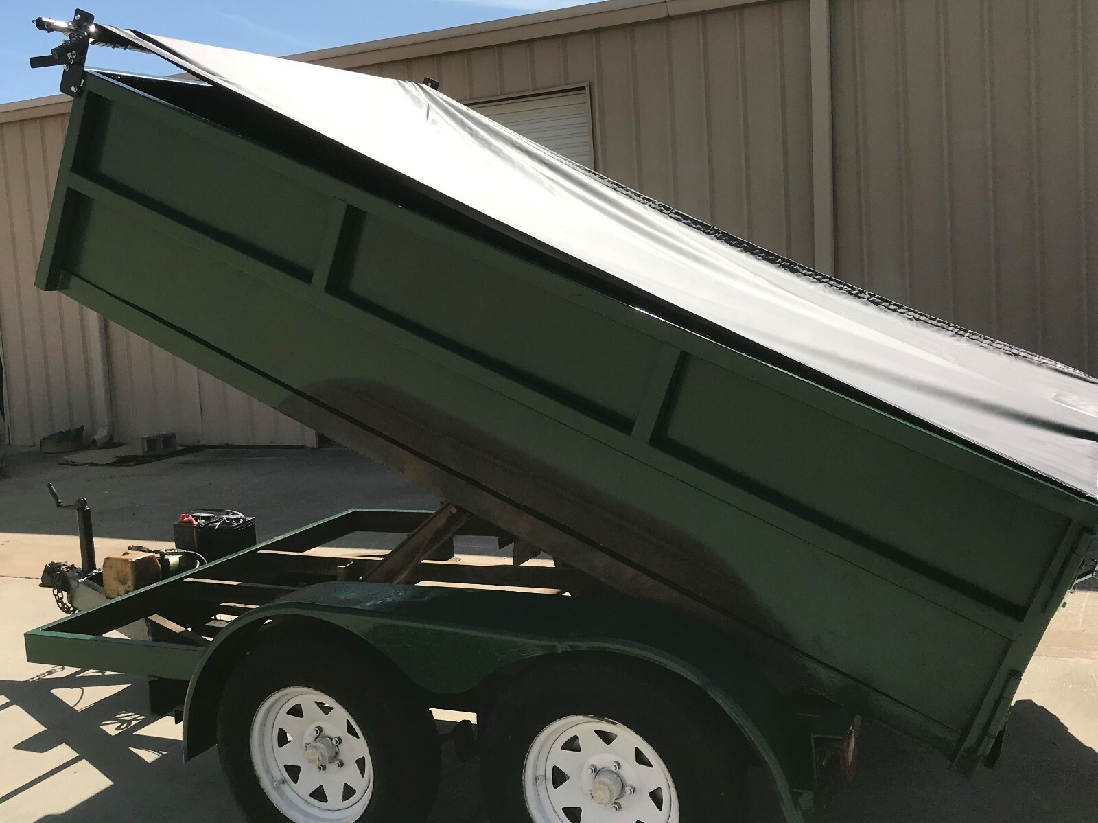 Dump Trailer Tarp System 6′ x 15′ Manual Dump Truck. SHIPS FREE INCLUDES TARP