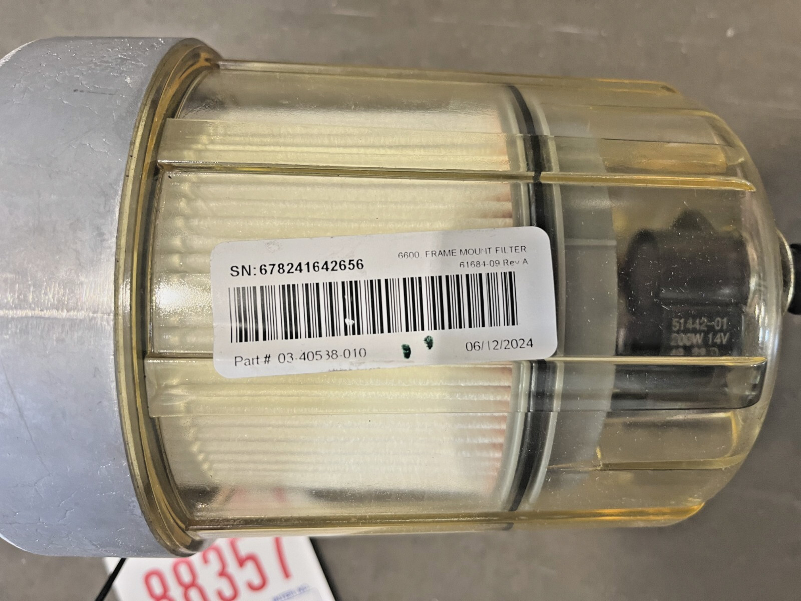 New OEM Detroit 12V Fuel Water Separator 03-40538-010