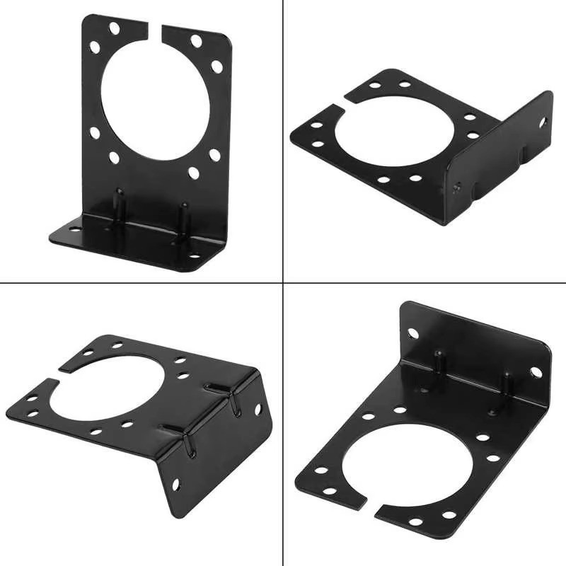 “7-Pin Trailer Connector Bracket – Black Metal Plug Holder, Heavy Duty”
