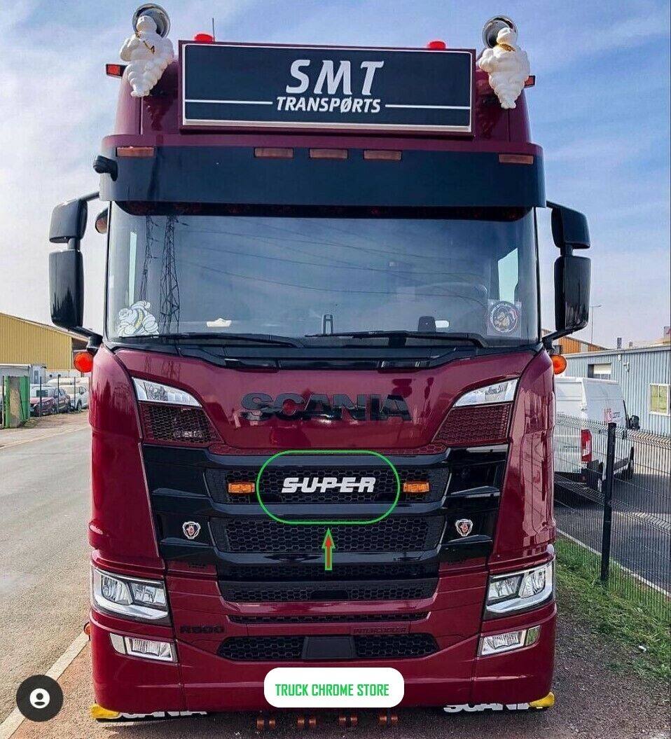 Scania SUPER LETTER CHROME Polished Stainless Steel 1 Pice.