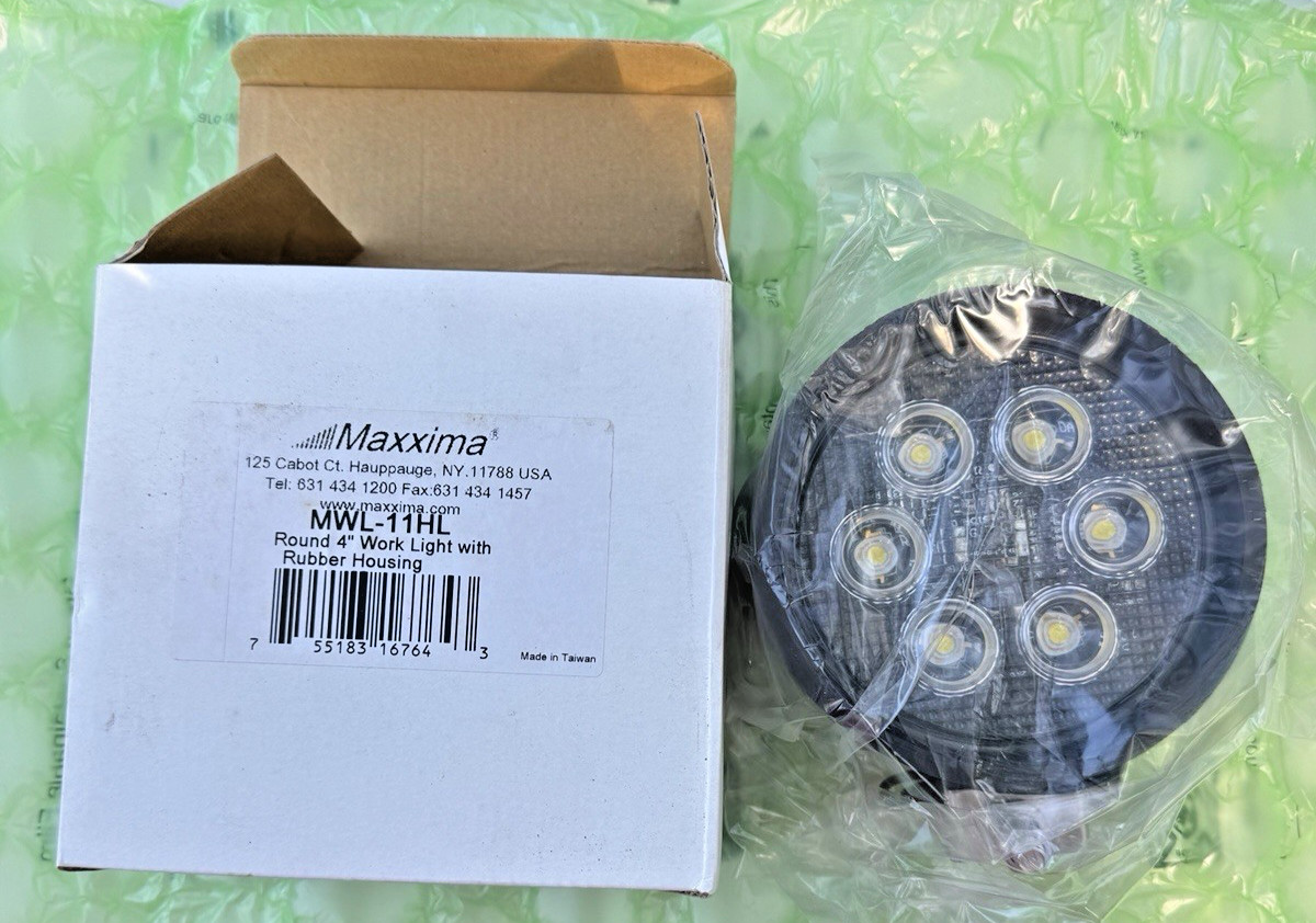 Maxxima MWL11HL Round 4″ Rubber LED Spot Flood Work Light