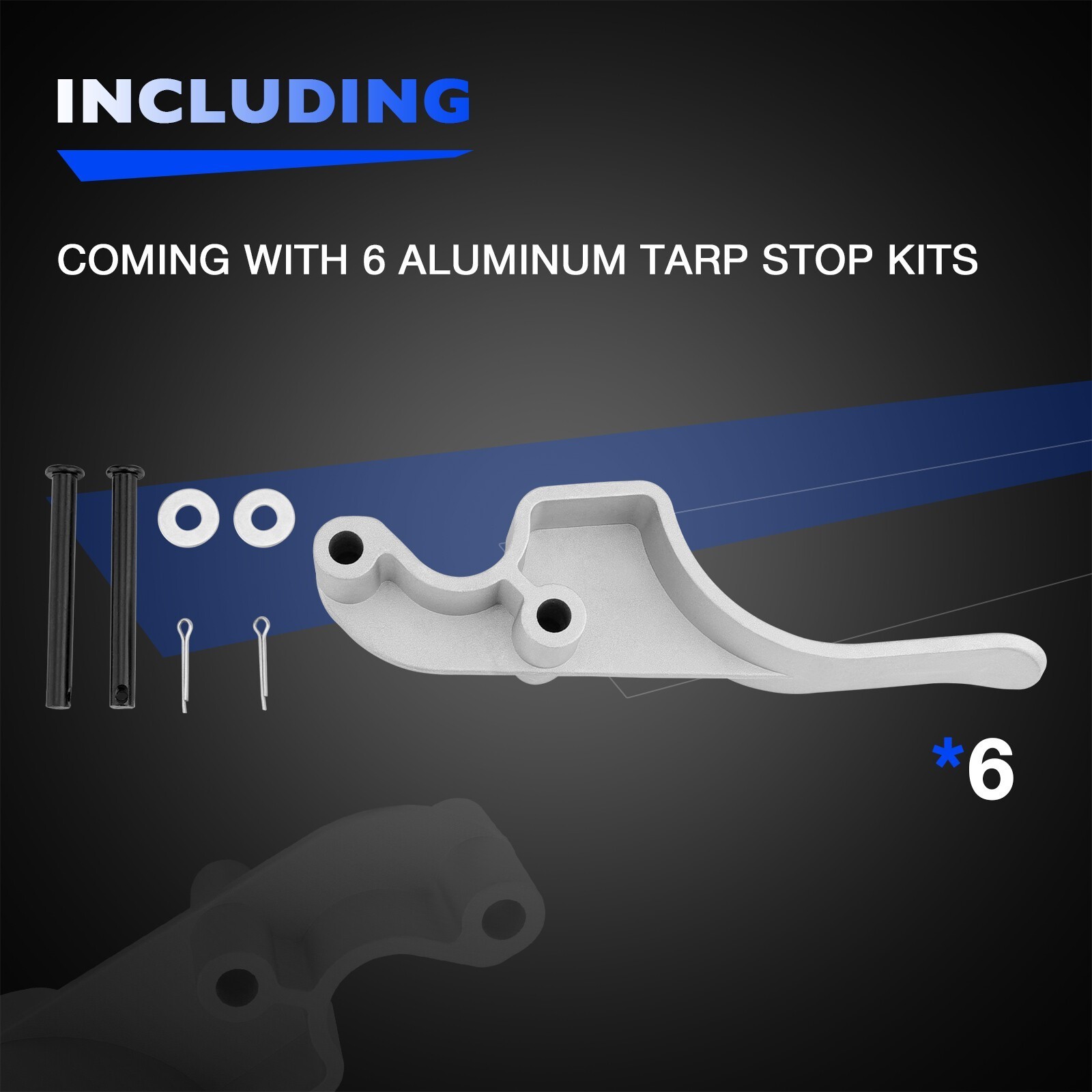 6pcs Easy-Off Cast Upright Tarp Stop Replace 1705775-1 1703604-1 Shurco 1705775