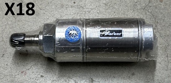 Parker 01.50 DSR 0.500 Pmax=250 psi Round Air Cylinder quantity of 18 cylinders