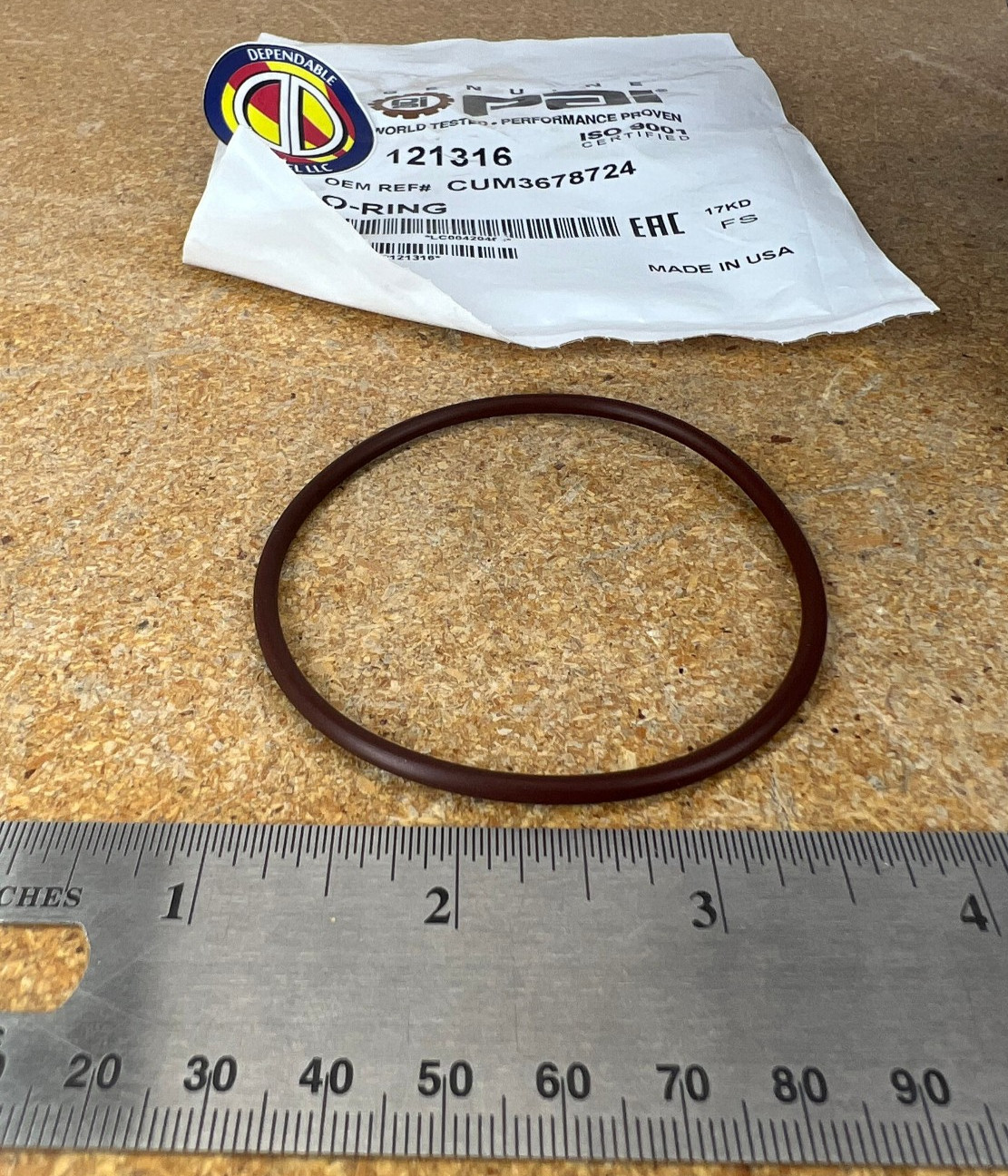 O-ring for a Cummins ISX Water Pump. PAI # 121316 Ref.# 3678724