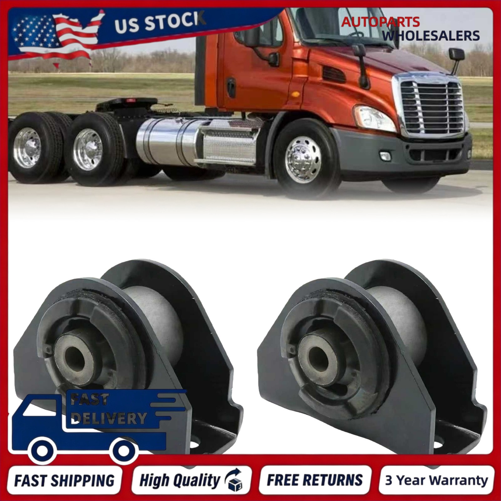 2* Front Cabin Mount w/ Bushing Replaces for Freightliner 18-59922-000 USA