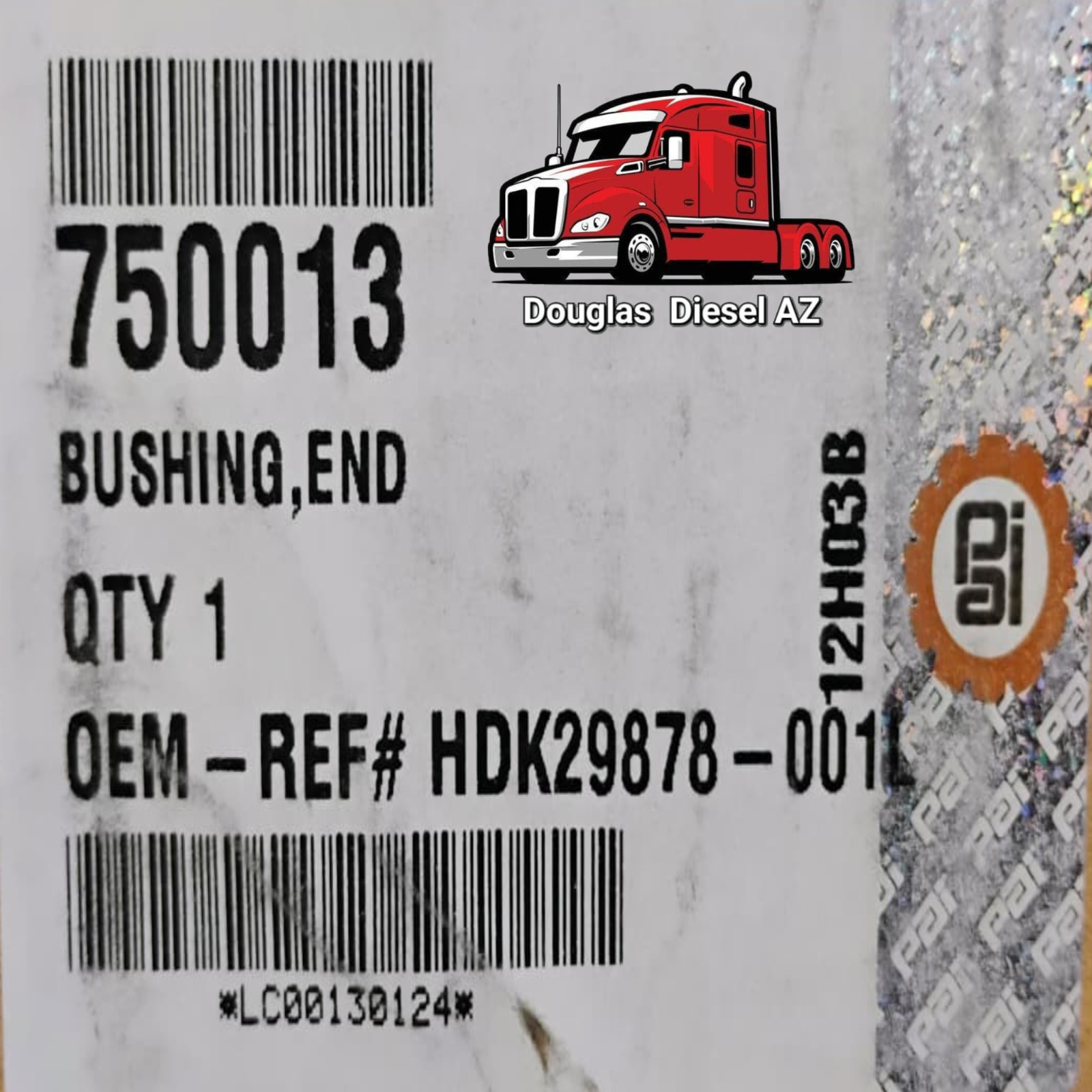 Genuine Hendrickson Rubber End Bushing. PAI # 750013. Ref. # 29878-1 29878-001L