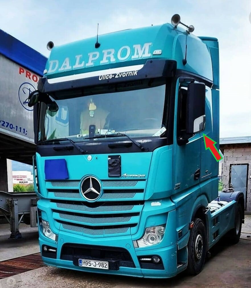 Mercedes ACTROS MP4 MIRROR COVER CHROME Stainless Steel 2 Pices.