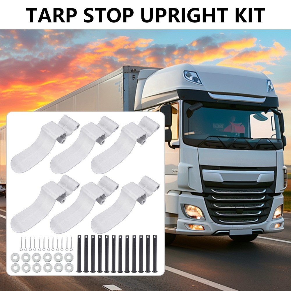 6pcs Cast Aluminum Tarp Stop Upright Kit 12 Pins Replace# 1705775-1 1703604-1