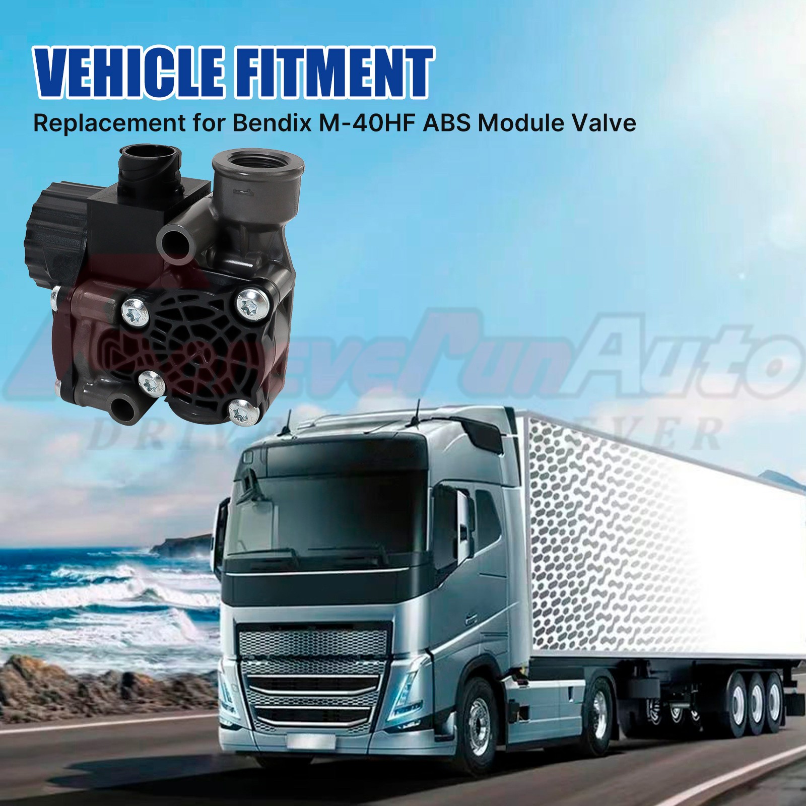 ABS Module Valve K079665 for Bendix M-40HF 12V ABS Modulator Valve w/ 1/2″ NPT