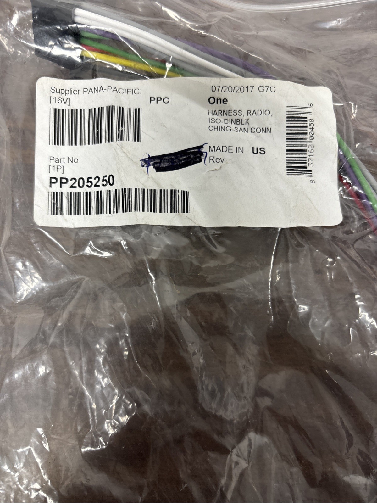 Pana Pacific PP205250 Harness