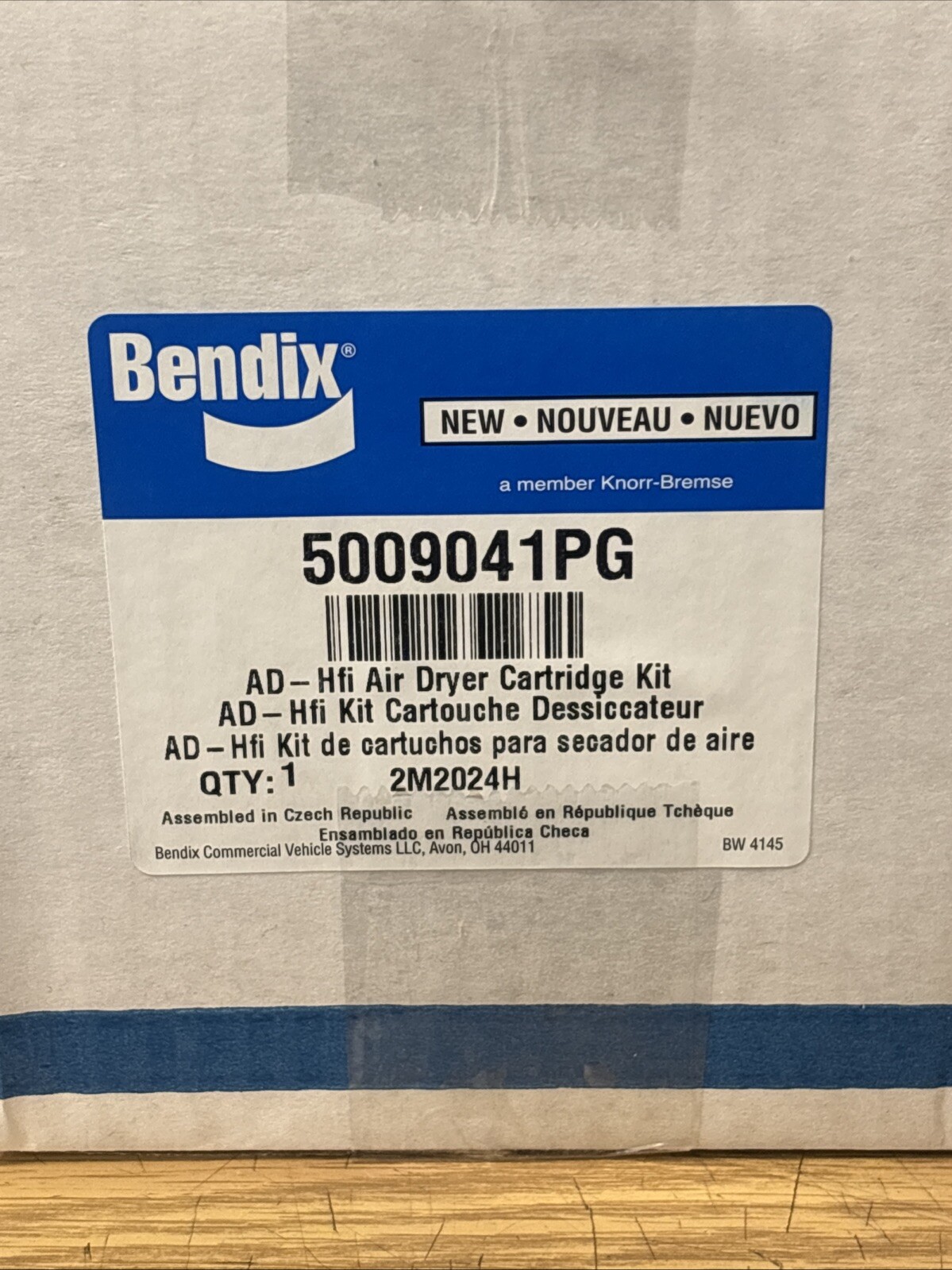 ~NEW GENUINE BENDIX SPIN-ON AIR DRYER DESSICANT FILTER CARTRIDGE KIT ~5009041PG