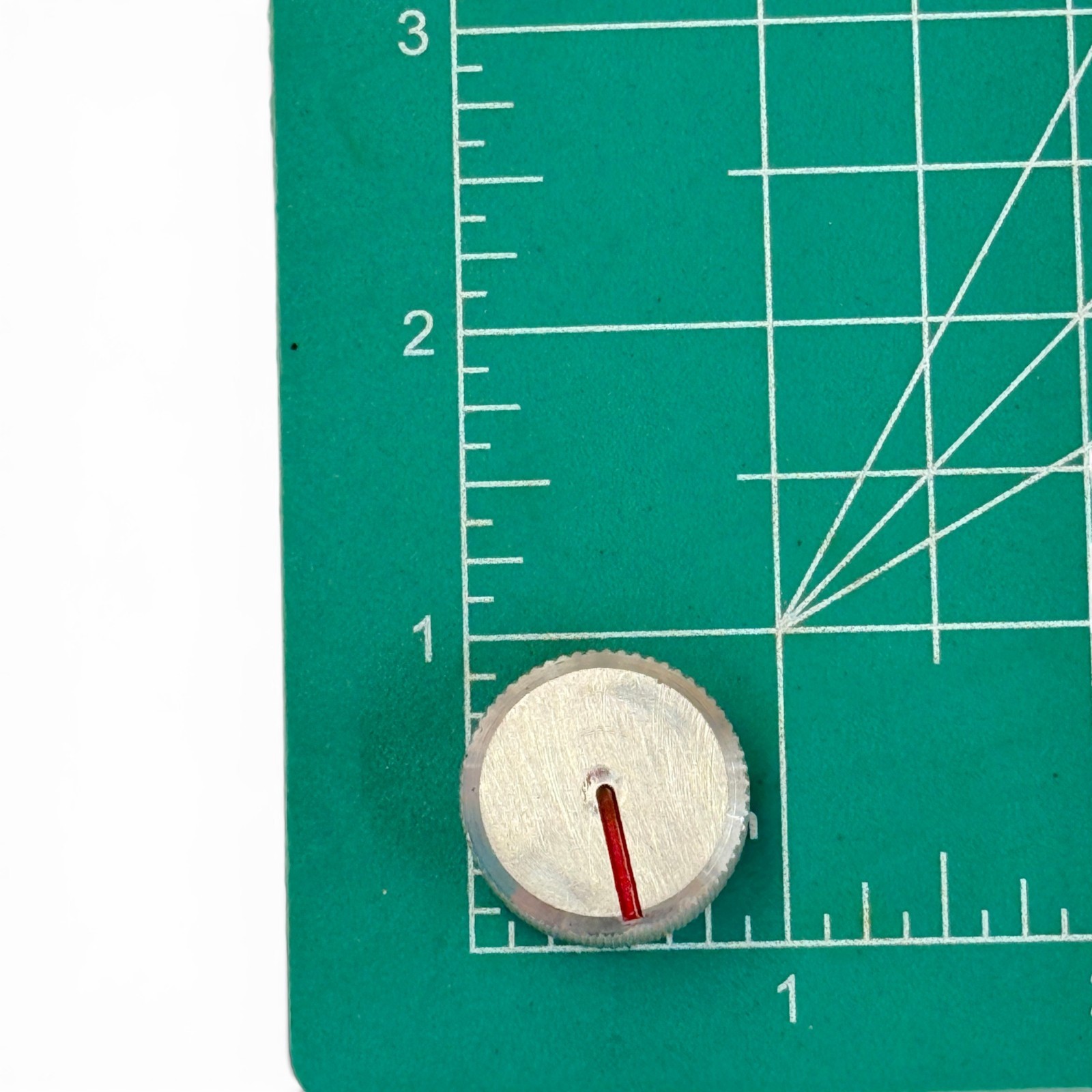 Machined Aluminum Knurled Control Knob Red Indicator