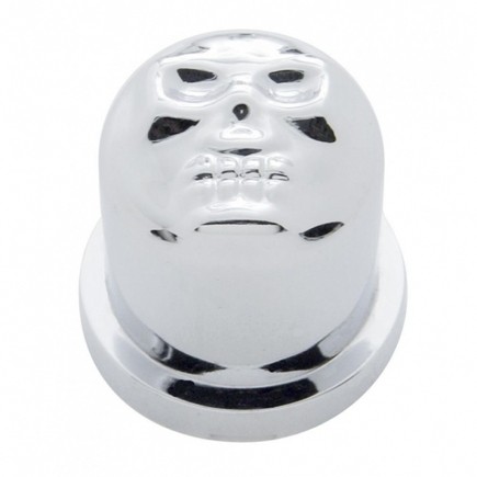 United Pacific 10575B Wheel Lug Nut Cover 9/16″ X 1 1/4″, Chrome, Plastic, Skull