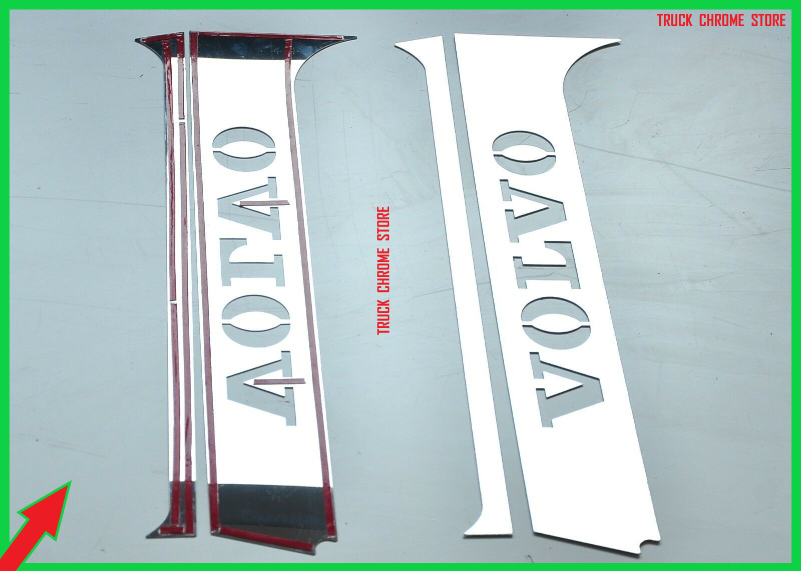 Volvo FH4 2015 Chrome Door Pillar Super Polished Stainless Steel 4 Pieces.