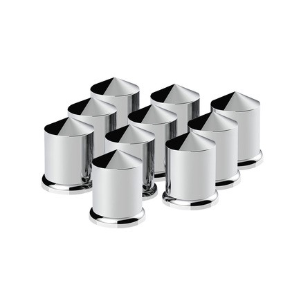 United Pacific 10068P Wheel Lug Nut Cover Set 3/4″ X 1.5″, Chrome, Plastic, Poin