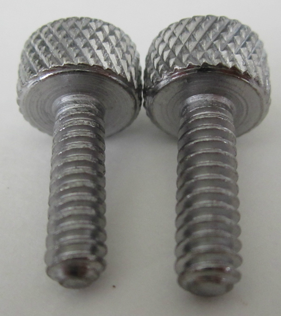 2 NEW Chrome Metal Small Dash Screw w/ BLUE Jewel for 87-’00 Peterbilt