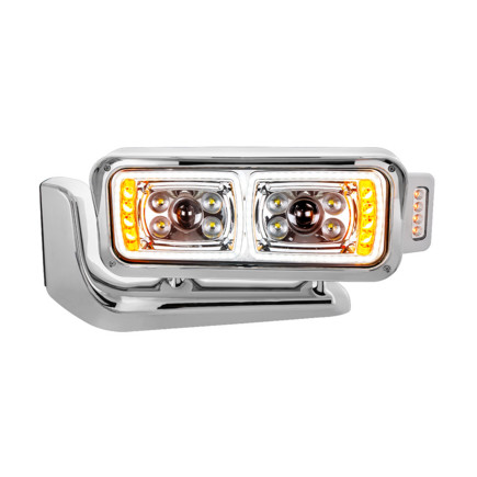 United Pacific 35897 Driver Side 10 High Power Led Chrome Projection Headlight A