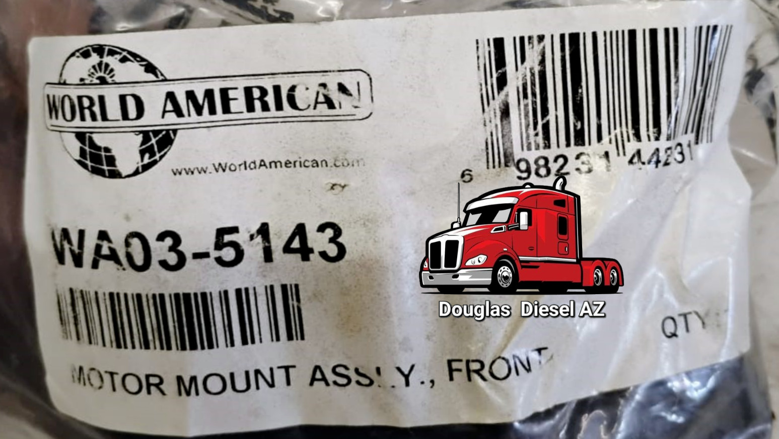 Front Motor Mount. WORLD AMERICAN# WA03-5143. Ref# Kenworth K066-404 K066-406