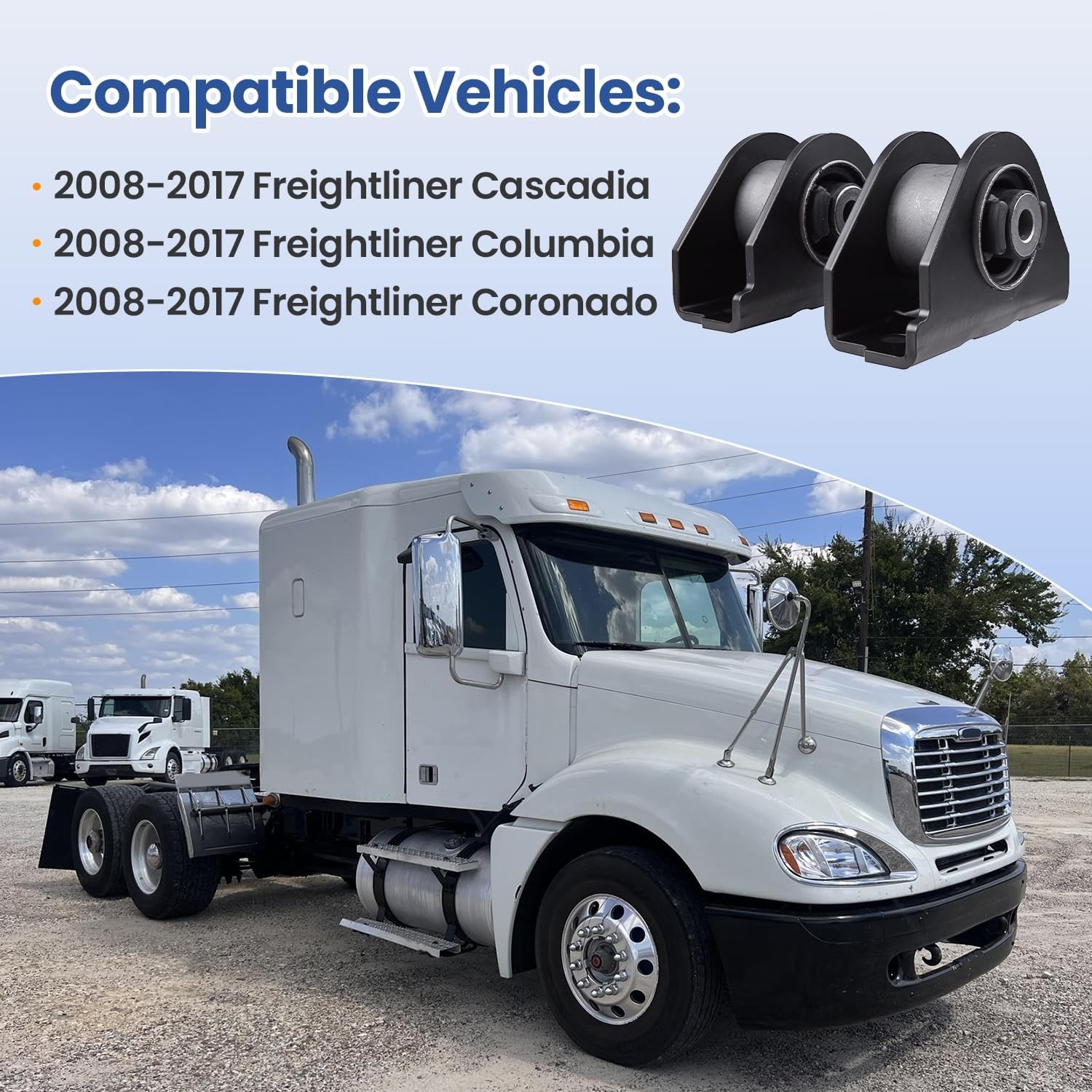 Pairs For Freightliner Front Cab Mount with Bushing Replaces 18-59922-000