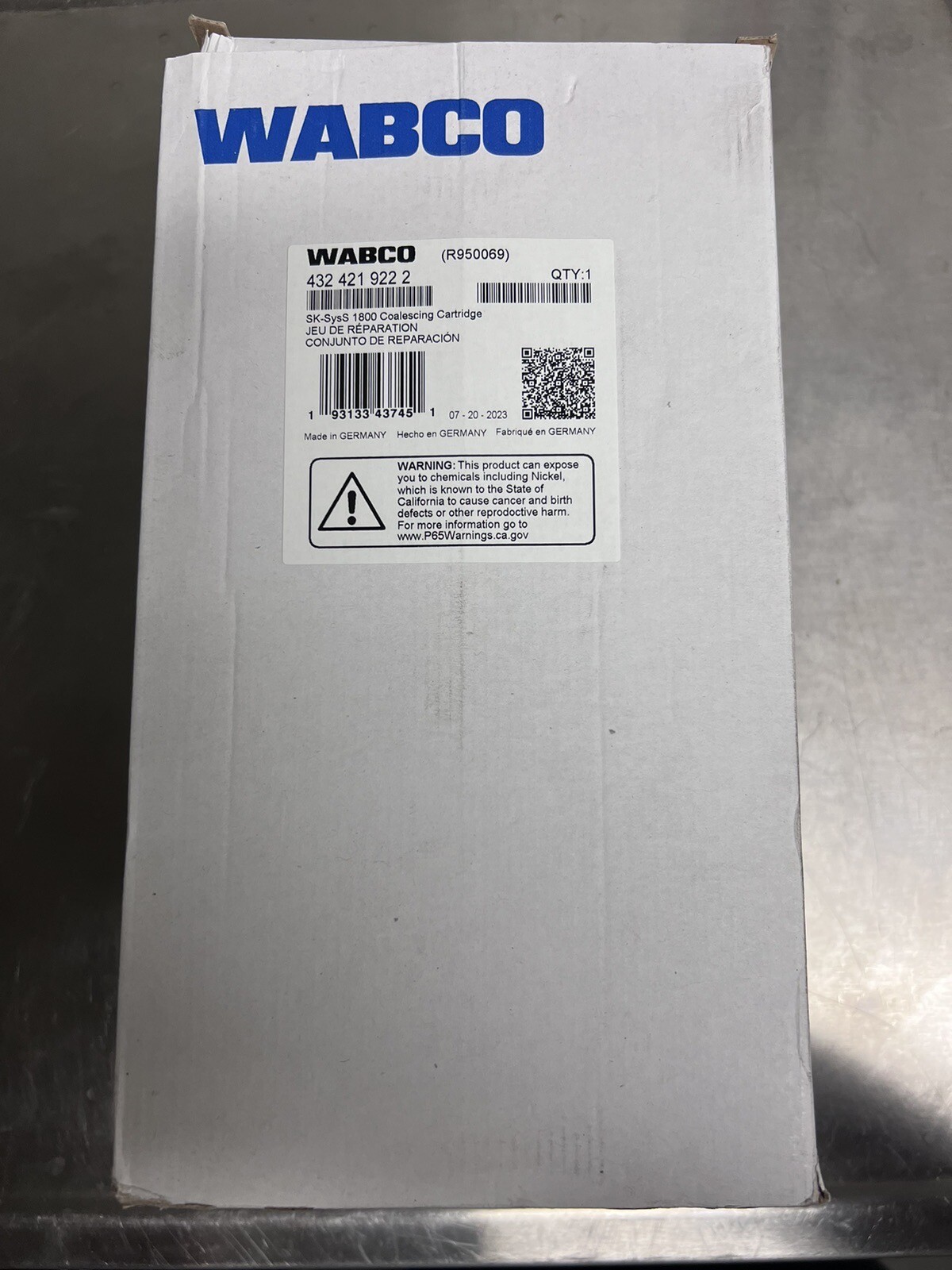 MACK Wabco System Saver 1800 Coalescing Air Dryer Cartridge 4324219222 R950069