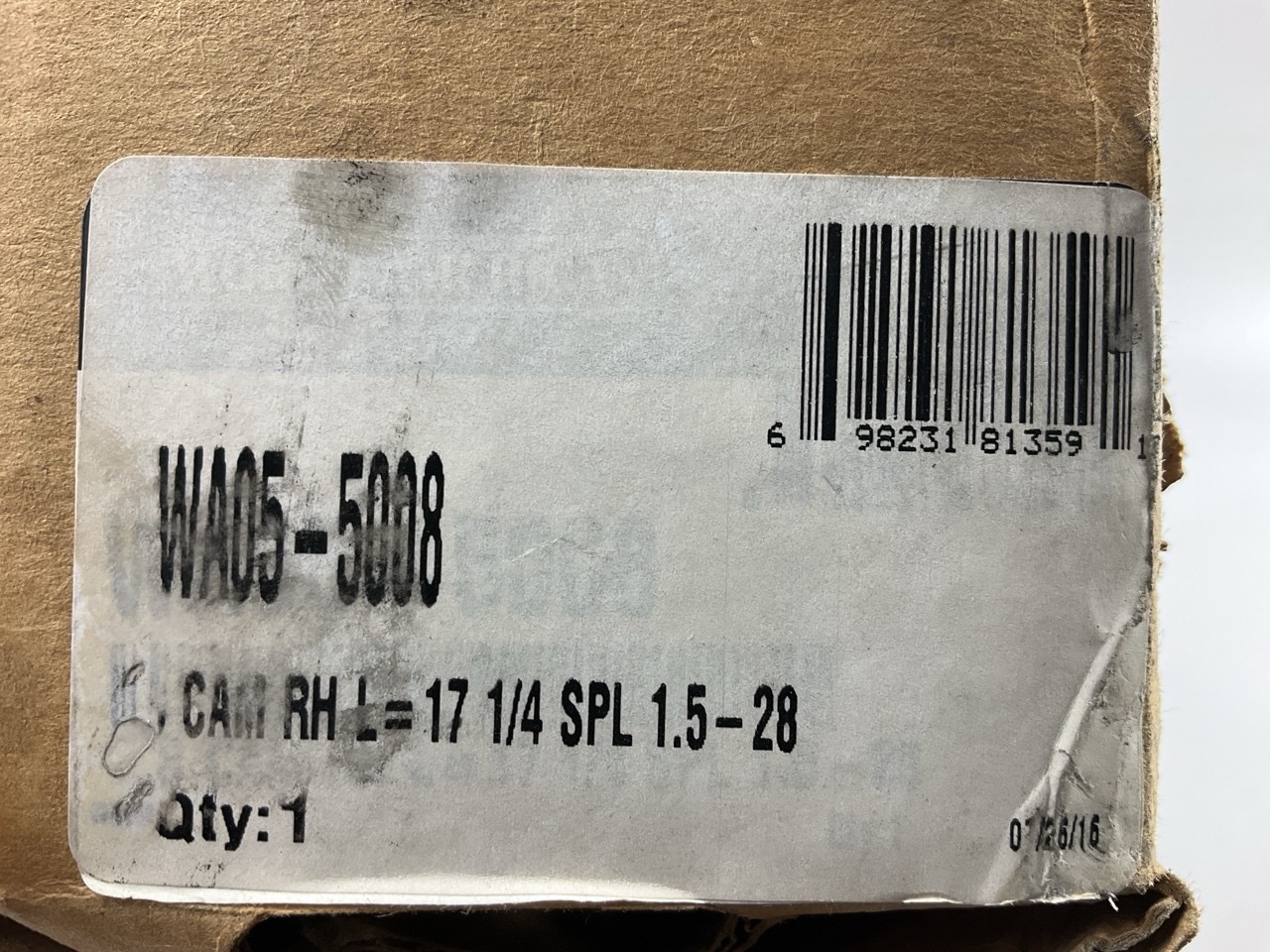 WA05-5008 Air Brake Camshaft Right, 17-1/4″ Length 1-1/2″, 28 Spline 16.5″ Brake