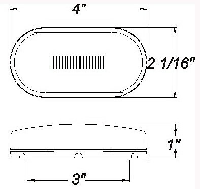 MCL31AB Optronics LED Yellow Marker/Clearance Light with Reflex