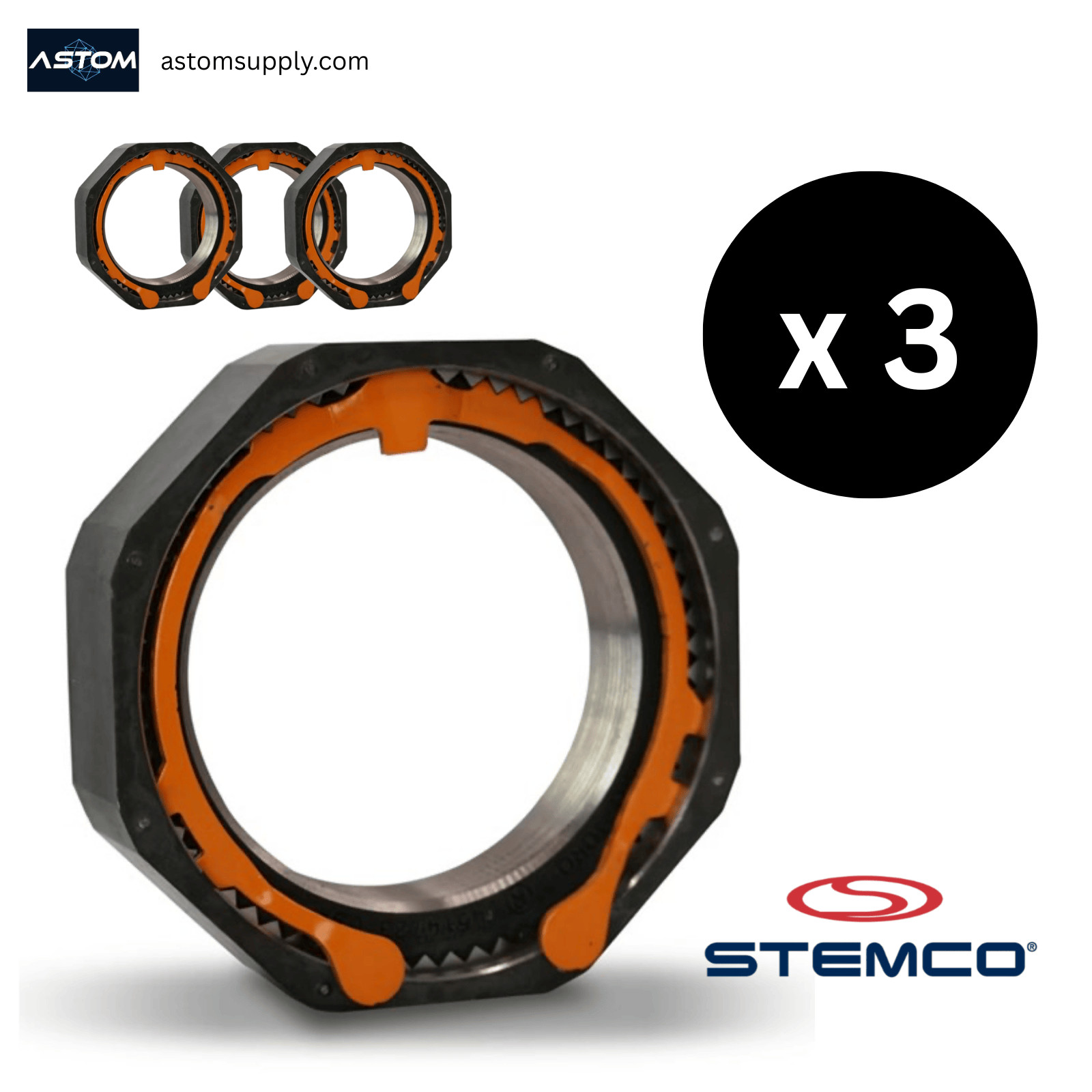 Stemco Pro-Torq 447-4723 Spindle Nut – Pack of 3 | New, Open Box