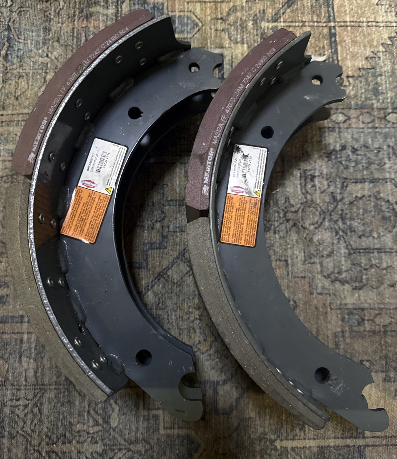 (QTY 2) Meritor 4707QP Brake Shoes SMA2124707QP BRK6R867171 16.5×7 Heavy Duty