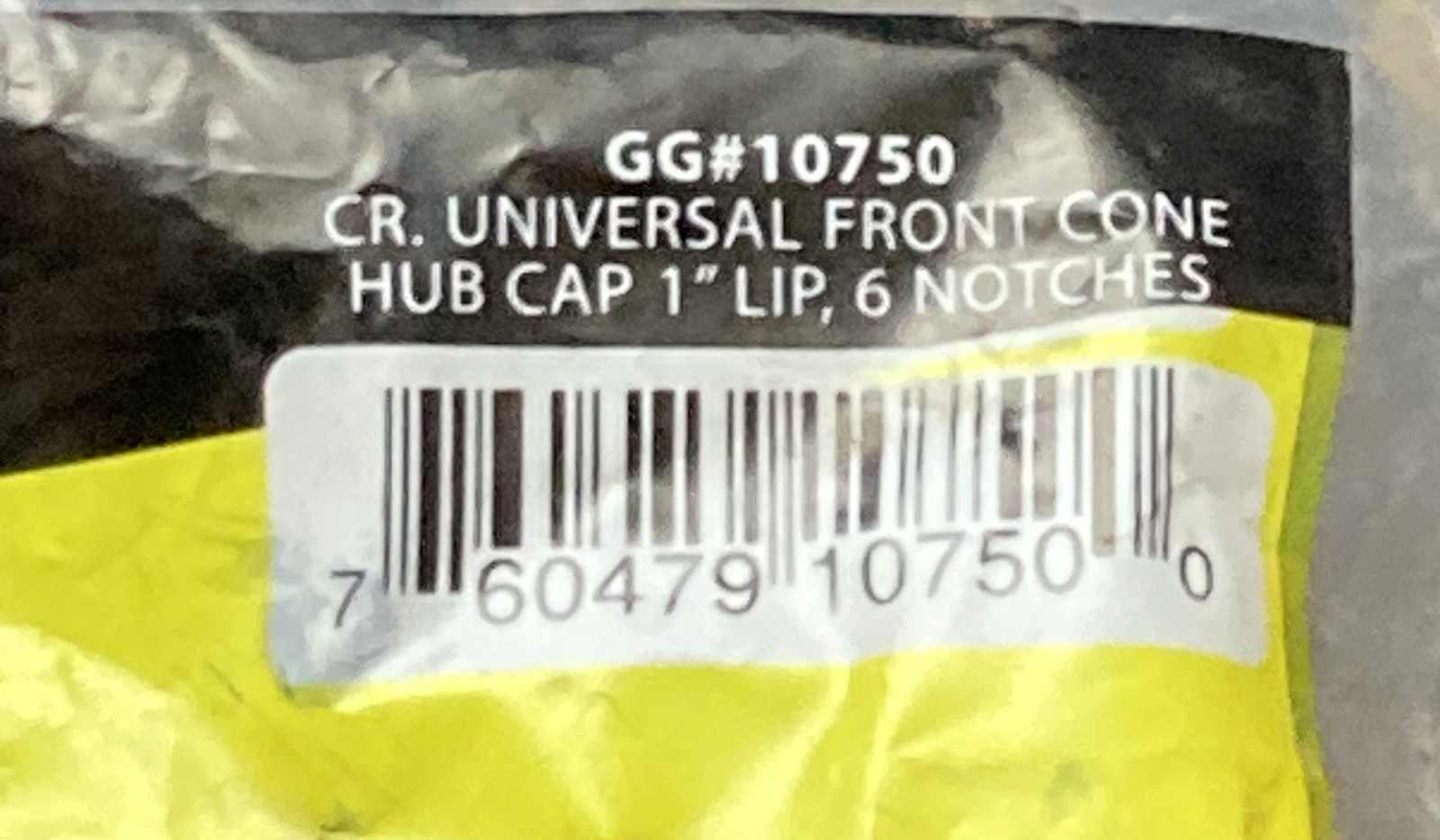 Grand General 10750 Universal Cone Front Hub Cap New Genuine
